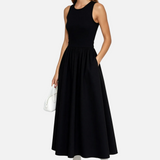 Vestit Maxi Sense Mangues de Barreges de Cotó Formal