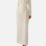 Vestit de Nit – Elegant Vestit Formal de Màniga Llarga Negre per a Esdeveniments Nocturns Atemporals