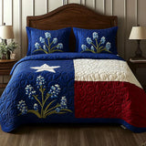 3-Piece Quilted Bed Set - Texas Pride