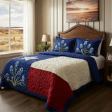 3-Piece Quilted Bed Set - Texas Pride