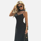 Vestit Maxi de Llunes Vintage amb Escot en V