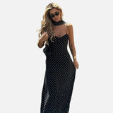 Vestit Maxi de Llunes Vintage amb Escot en V