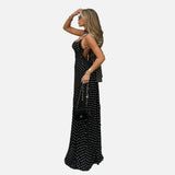 Vestit Maxi de Llunes Vintage amb Escot en V
