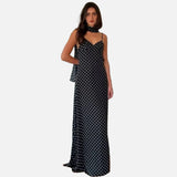 Vestit Maxi de Llunes Vintage amb Escot en V