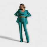 Selina - Conjunt elegant de 3 peces (Blazer, Top, Pantalons)