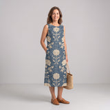 Paula - Vestido Midi Clásico con Patrón Floral