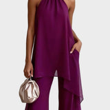 Viola - Conjunt Halter Elegant amb Pantalons