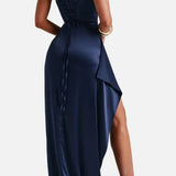 Vestit Maxi Formal de Nit Blau Marí per a Dones