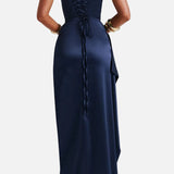 Vestit Maxi Formal de Nit Blau Marí per a Dones