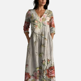 Vestit Maxi Floral d'Estiu amb Escot en V