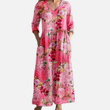Vestit Maxi Floral d'Estiu amb Escot en V