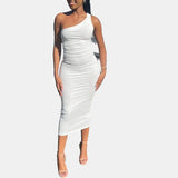Vestit Midi Asimètric d'un Shoulder
