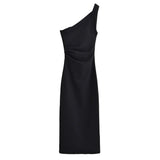 Vestit Midi Asimètric d'un Shoulder