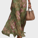 Mercedes - Elegant Vestit Maxi Halter amb Flors