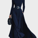 Kornelia - Vestit maxi de punt amb coll alt