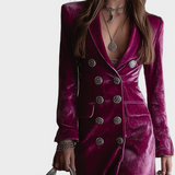 Vera - Vestit Blazer de Velour Maxi