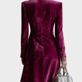Vera - Vestit Blazer de Velour Maxi
