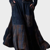 Helena - Vestit maxi de ante blau marí amb cinturó