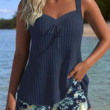 Julia | Tankini a rayas con braguita de baño de dos piezas