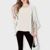 Aria - Blusa de material lleuger amb escot rodó