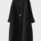 Ella - Midi de delicat terciopelo amb tall ample
