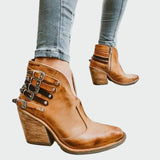 Botas de cuir retro
