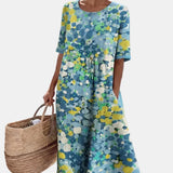 Elena | Vestit midi floral solt i lleuger