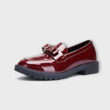 Mocassins Negres Lustrats per Dona amb Llaç