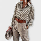 Ashley - Blusa de màniga llarga d'estil vintage