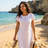 Chira Vestit midi amb mànig curta