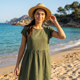 Chira Vestit midi amb mànig curta