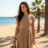 Chira Vestit midi amb mànig curta