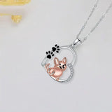 Friendly Heart Dog Collar in Rose Gold