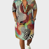 Mari - Vestit colorit amb escot en forma de V