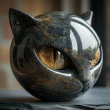 NyxCharm | Escultura de Cap de Gat Negre Místic