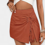 Pantalons Curts de Cintura Alta amb Falda