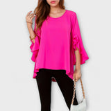 Aria - Blusa de material lleuger amb escot rodó