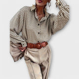 Ashley - Blusa de màniga llarga d'estil vintage