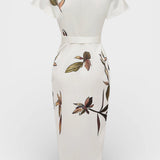 Elena™ | Vestido cruzado floral elegante