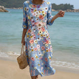 Mel - Vestit Midi Confortable i Elegant