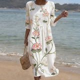 Ariana - Vestit amb Estampat de Plantes i Flors
