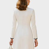 Ksenia – vestit midi de contrast