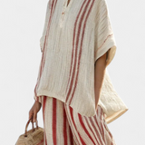 Vanessa| Conjunt Elegant amb Ratlles Vermelles