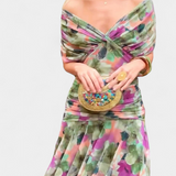 Teresa - Vestit llarg floral amb escot en V