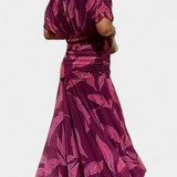 Teresa - Vestit llarg floral amb escot en V