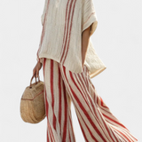 Vanessa| Conjunt Elegant amb Ratlles Vermelles