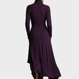 Teresa - Vestit maxi de punt asimètric amb coll alt