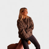 Rosa - Abric modern amb estampat de lleopard