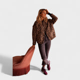 Rosa - Abric modern amb estampat de lleopard