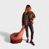 Rosa - Abric modern amb estampat de lleopard